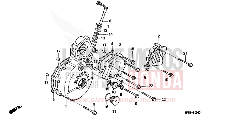 LEFT CRANKCASE COVER for Dominator VORTEX PURPLE METALLIC (RP140A) from 1998