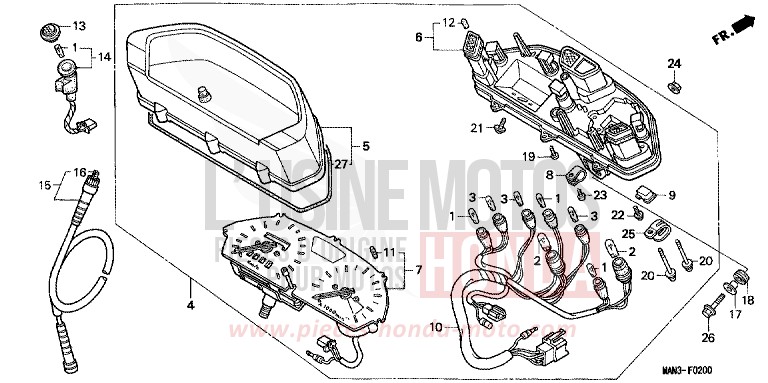 METER for Dominator VORTEX PURPLE METALLIC (RP140A) from 1998