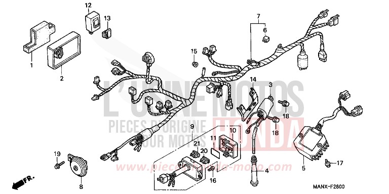 WIRE HARNESS/ IGNITION COIL for Dominator BLACK (NH1) from 1999