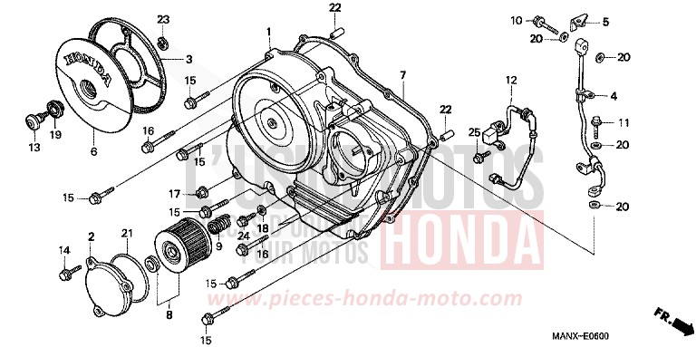 RIGHT CRANKCASE COVER for Dominator GRANADA BLUE METALLIC (B152E) from 1999