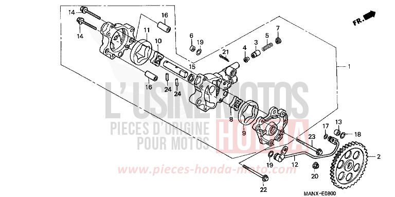 OIL PUMP for Dominator GRANADA BLUE METALLIC (B152E) from 1999