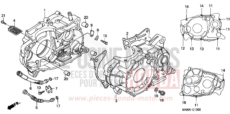 CRANKCASE for Dominator GRANADA BLUE METALLIC (B152E) from 1999