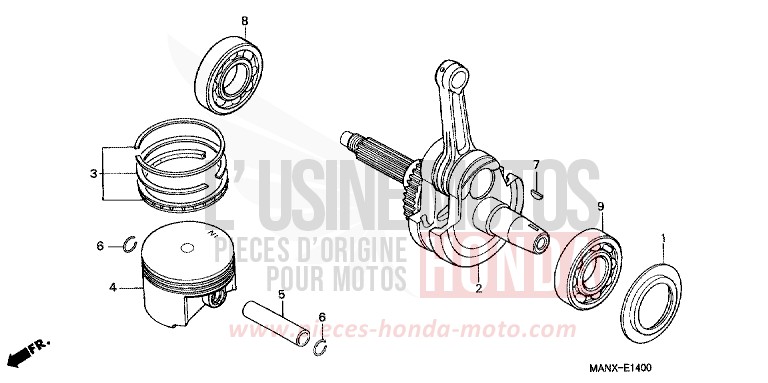 PISTON/CRANKSHAFT for Dominator GRANADA BLUE METALLIC (B152E) from 1999