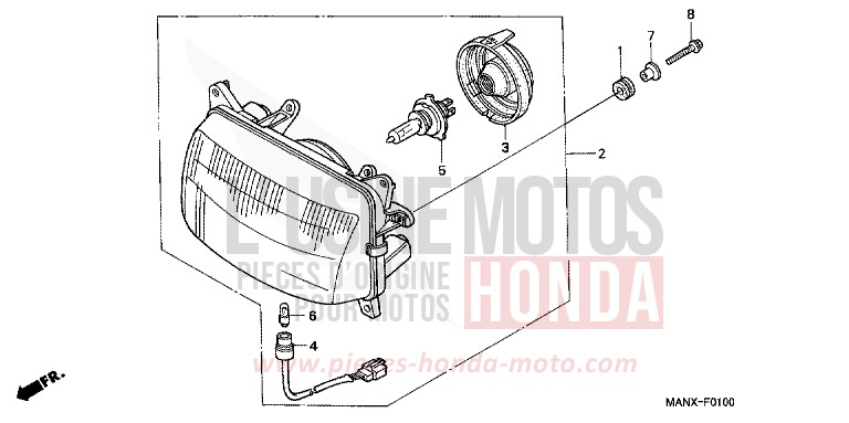 HEADLIGHT for Dominator GRANADA BLUE METALLIC (B152E) from 1999