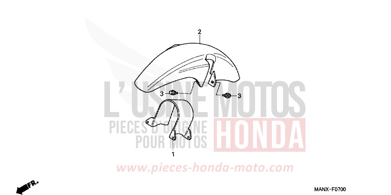 FRONT FENDER/ FRONT DISK COVER for Dominator GRANADA BLUE METALLIC (B152E) from 1999