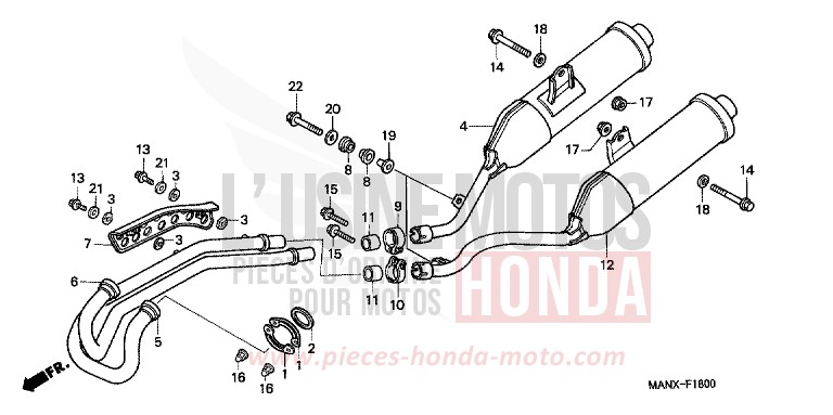 EXHAUST MUFFLER for Dominator GRANADA BLUE METALLIC (B152E) from 1999