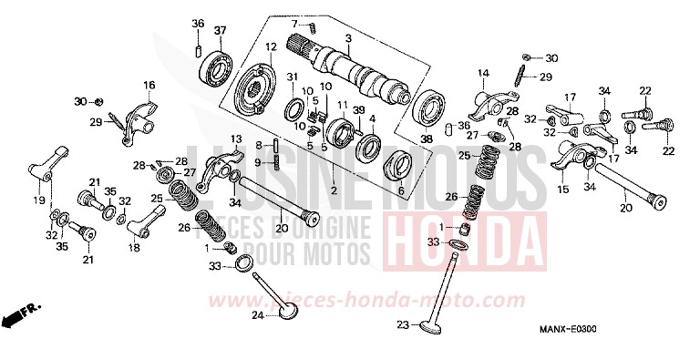 CAMSHAFT/VALVE for Dominator MAGNA RED (R201) from 1999