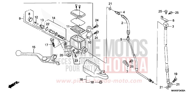 FR. BRAKE MASTER CYLINDER for Dominator MAGNA RED (R201) from 1999