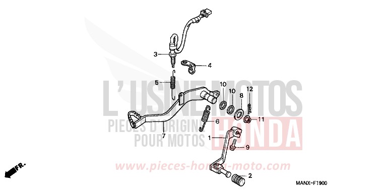 PEDAL for Dominator MAGNA RED (R201) from 1999