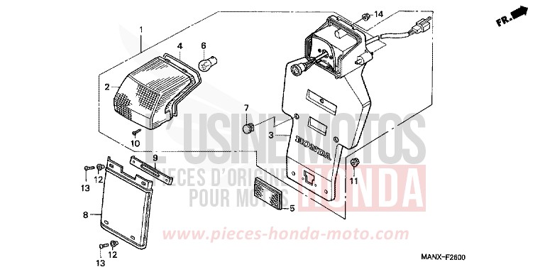 TAILLIGHT for Dominator MAGNA RED (R201) from 1999