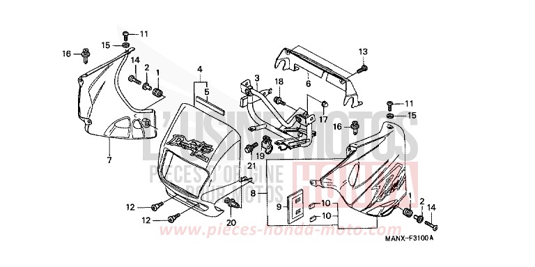 COWL for Dominator MAGNA RED (R201) from 1999