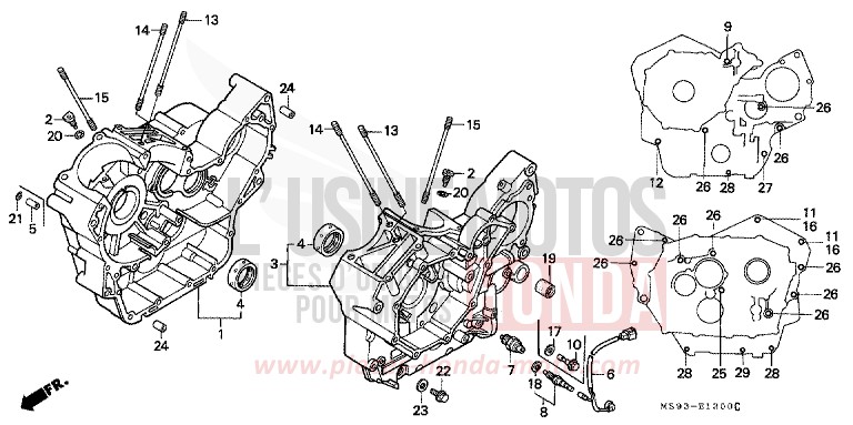 CRANKCASE for NTV BLACK (NH1) from 1993