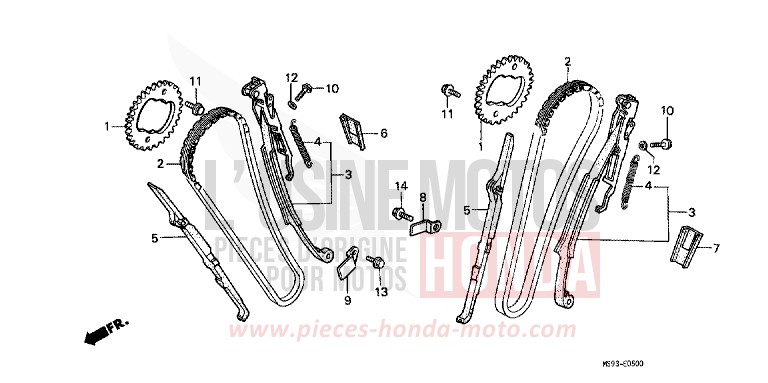 CAM CHAIN/TENSIONER for NTV MONZA RED (R110) from 1993