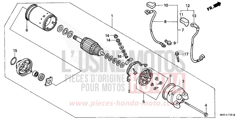 STARTING MOTOR for NTV MONZA RED (R110) from 1993