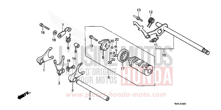 GEARSHIFT DRUM for NTV MONZA RED (R110) from 1993