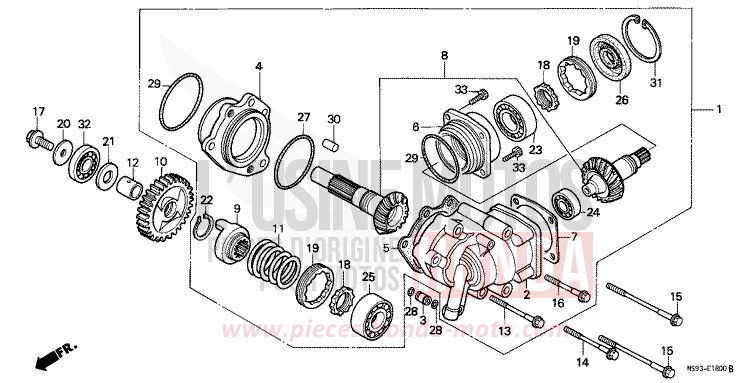CROSS SHAFT for NTV MONZA RED (R110) from 1993