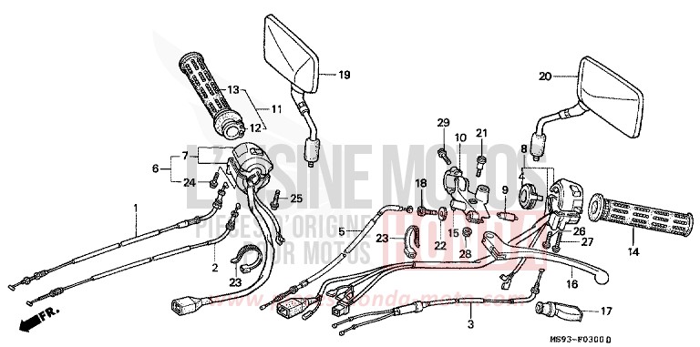 SWITCH/CABLE for NTV MONZA RED (R110) from 1993
