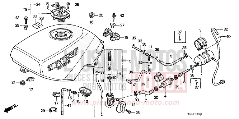 FUEL TANK for NTV MONZA RED (R110) from 1993