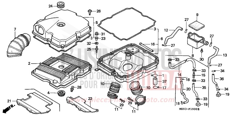 AIR CLEANER for NTV MONZA RED (R110) from 1993