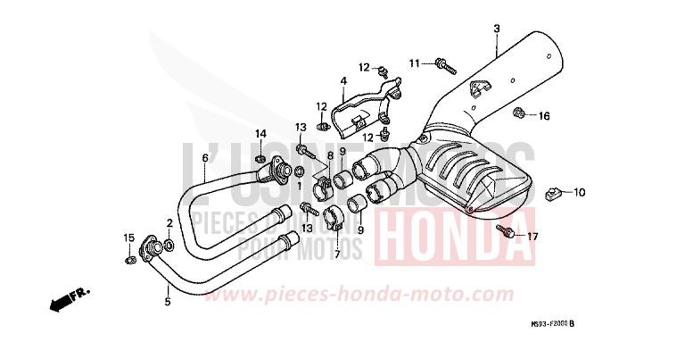 EXHAUST MUFFLER for NTV MONZA RED (R110) from 1993