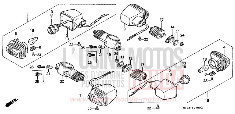 WINKER for NTV MONZA RED (R110) from 1993