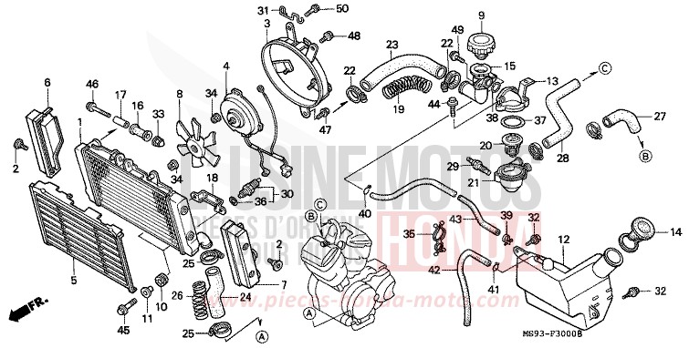 RADIATOR for NTV MONZA RED (R110) from 1993