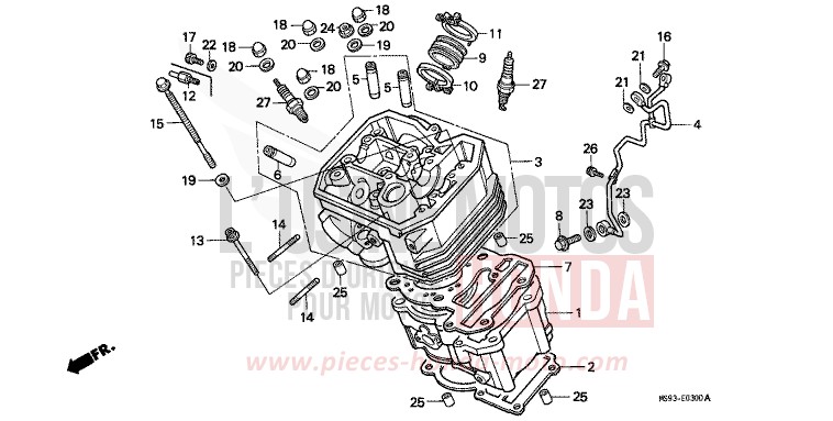 CYLINDER/CYLINDER HEAD (FRONT) for NTV TOSCANA GREEN (G130) from 1993
