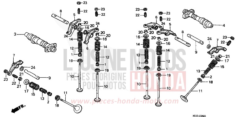 CAMSHAFT/VALVE for NTV TOSCANA GREEN (G130) from 1993