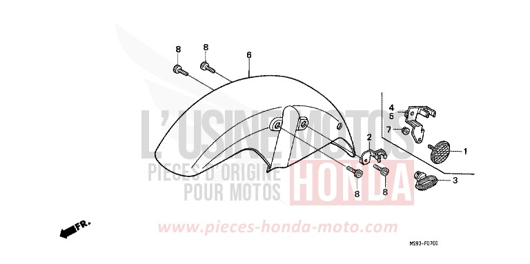 FRONT FENDER for NTV TOSCANA GREEN (G130) from 1993