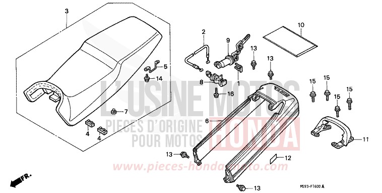 SEAT/REAR COWL for NTV TOSCANA GREEN (G130) from 1993