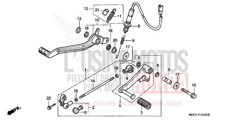 PEDAL for NTV TOSCANA GREEN (G130) from 1993