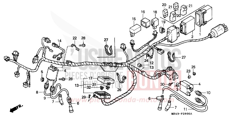 WIRE HARNESS for NTV BLACK (NH1) from 1995