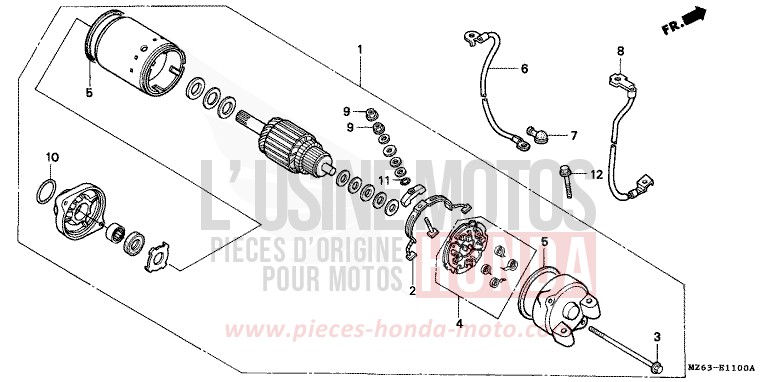 STARTING MOTOR for NTV MONZA RED (R110) from 1995