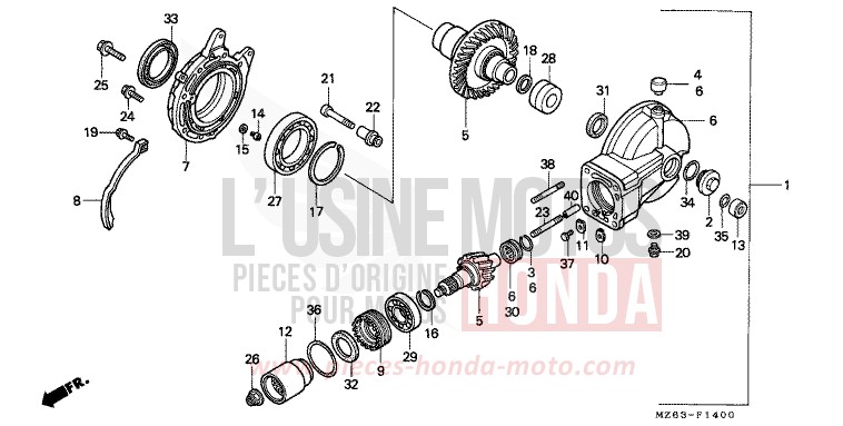 FINAL DRIVEN GEAR for NTV MONZA RED (R110) from 1995