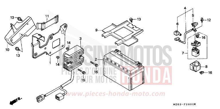 BATTERY for NTV MONZA RED (R110) from 1995