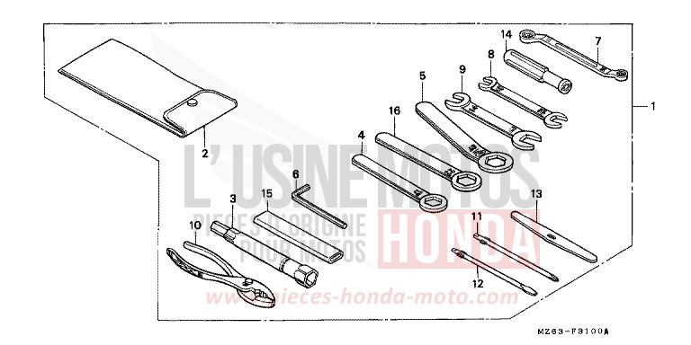 TOOLS for NTV MONZA RED (R110) from 1995