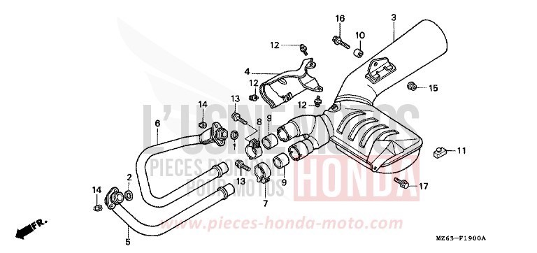 EXHAUST MUFFLER for NTV PEARL ATLANTIS BLUE (B142) from 1995