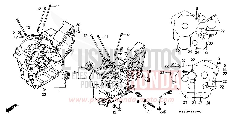 CRANKCASE for NTV BLACK (NH1) from 1996