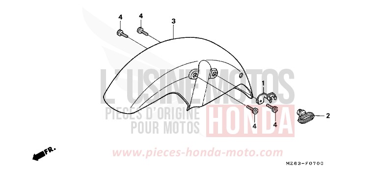 FRONT FENDER for NTV BLACK (NH1) from 1996