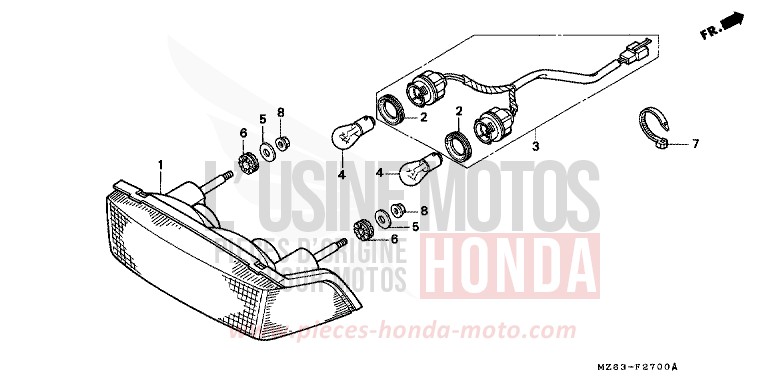 TAILLIGHT for NTV BLACK (NH1) from 1996
