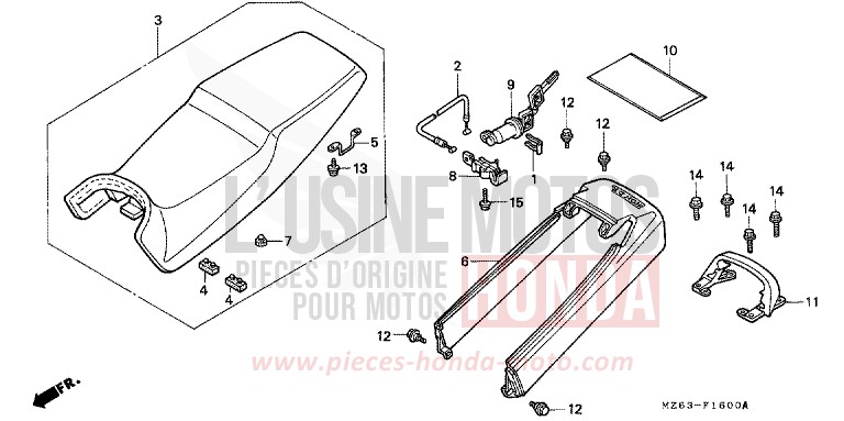 SEAT/REAR COWL for NTV PEARL ATLANTIS BLUE (B142) from 1996