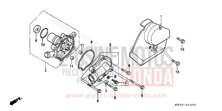 WATER PUMP for NTV BLACK (NH1) from 1997