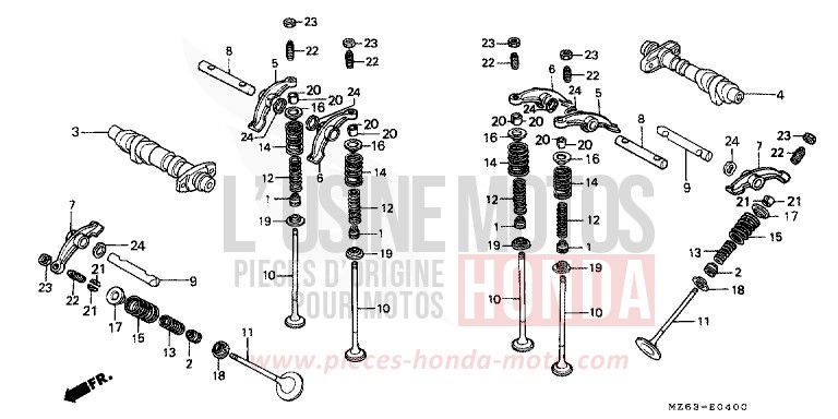 CAMSHAFT/VALVE for NTV MAGNA RED (R201) from 1997