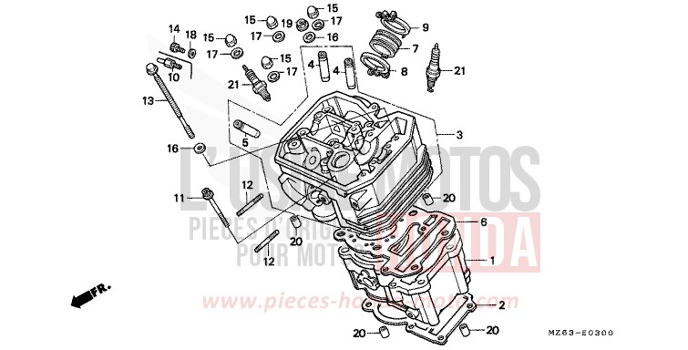 CYLINDER/CYLINDER HEAD (FRONT) for NTV PEARL ATLANTIS BLUE (B142) from 1997
