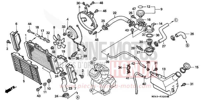 RADIATOR for NTV PEARL ATLANTIS BLUE (B142) from 1997
