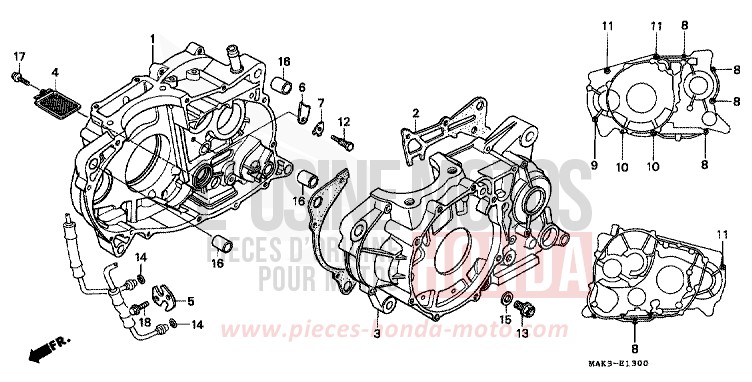 CRANKCASE for SLR PEARL SHINING YELLOW (Y124) from 1997
