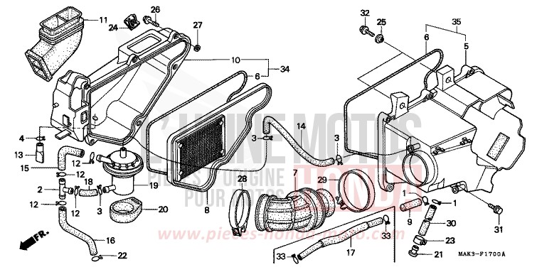 AIR CLEANER for SLR PEARL SHINING YELLOW (Y124) from 1997