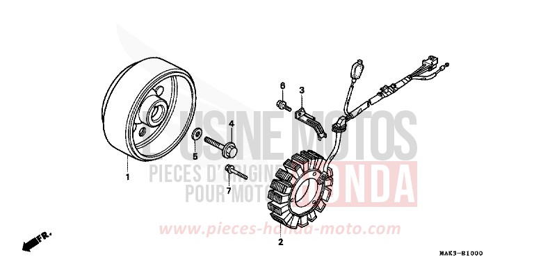 GENERATOR for SLR SPARKLING RED (R127) from 1997