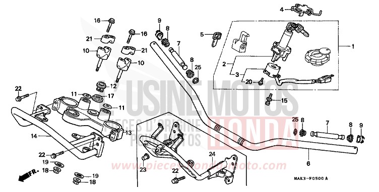HANDLE PIPE/TOP BRIDGE for SLR SPARKLING RED (R127) from 1997