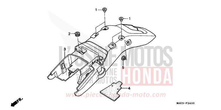 REAR FENDER (1) for SLR SPARKLING RED (R127) from 1997